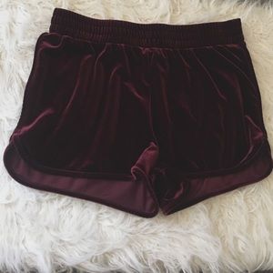 Velvet High Waisted Lounge Shorts
